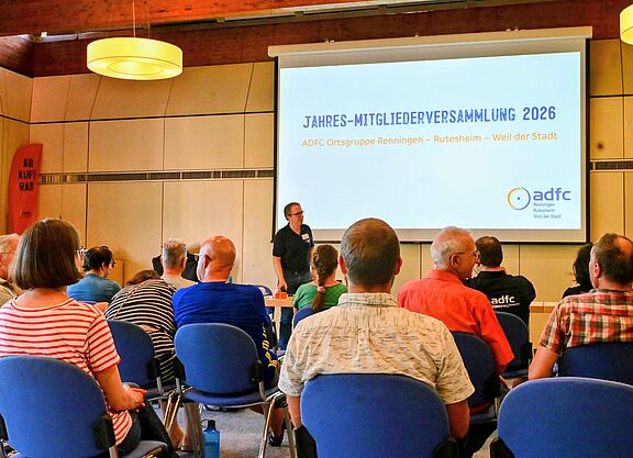 Mitglieder bei der Teilnahme an der Jahresmitgliederversammlung der ADFC Ortsgruppe Renningen - Rutesheim - Weil der Stadt